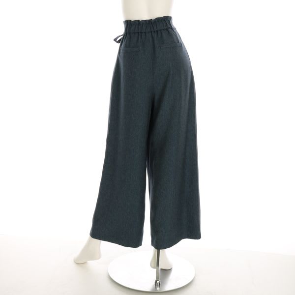 サイドリボンラップ風ワイドパンツ