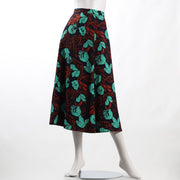 大花柄フレアスカート