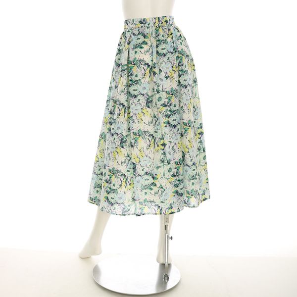 ボタニカル花柄ロングスカート