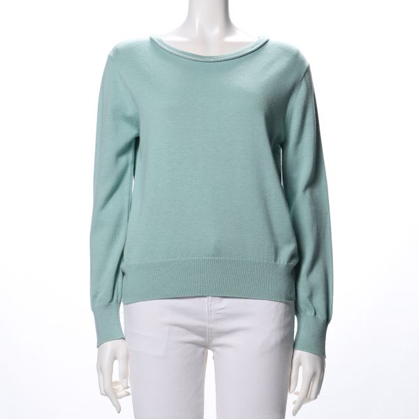 ラメ首元長袖ニット