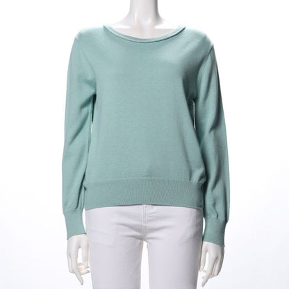 ラメ首元長袖ニット