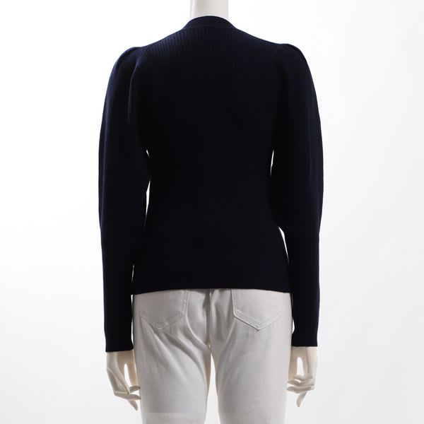 パフスリーブリブニット