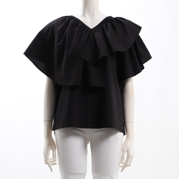 首元フリルボリュームブラウス