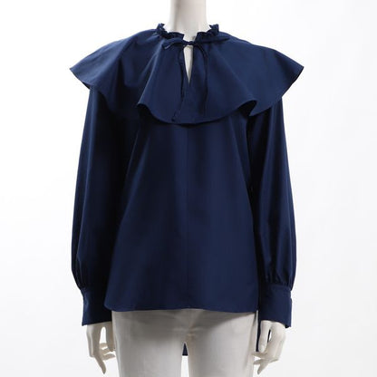 ラッフルデザインブラウス