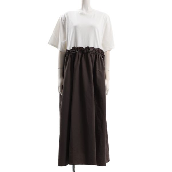 異素材ドロストワンピース