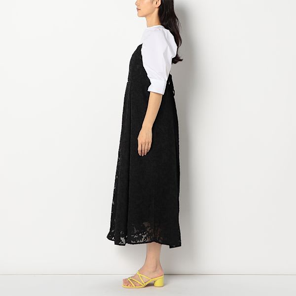 ジャガード素材キャミソールワンピース