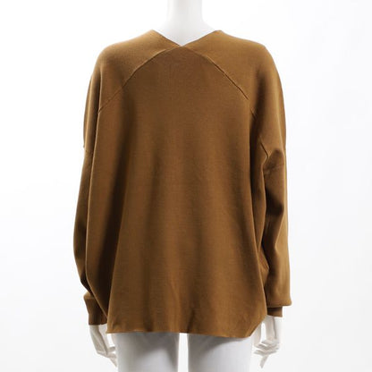 Vネックドロップショルダーニットチュニック