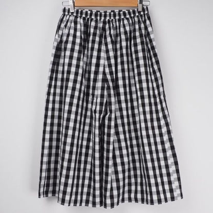 チェック柄ワイドパンツ
