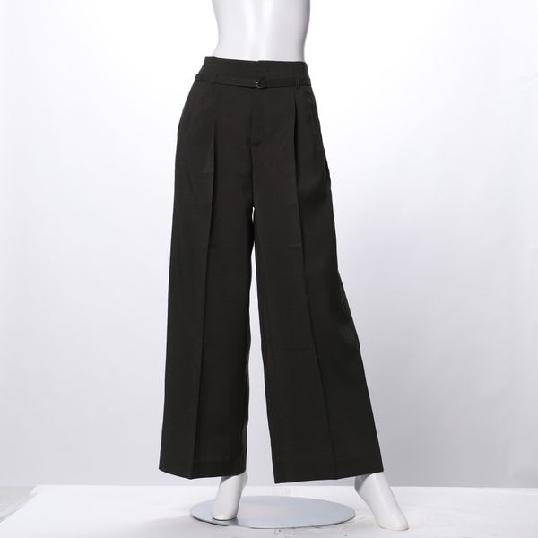 ベルト付きワイドパンツ