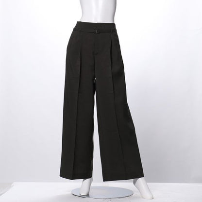 ベルト付きワイドパンツ