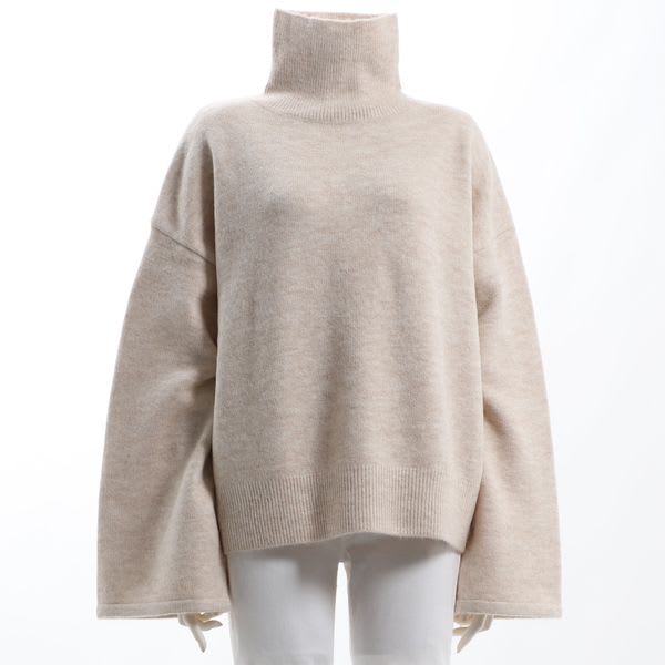 ドロップショルダーゆったりニット