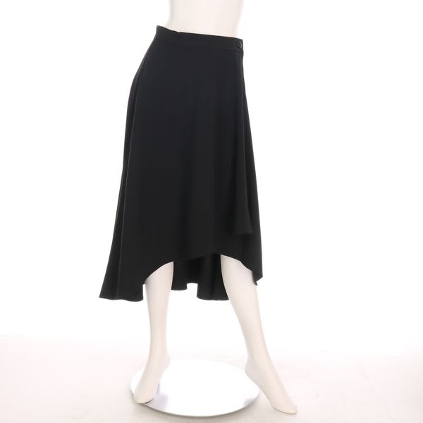 ラップ風デザインイレギュラーヘムフレアスカート