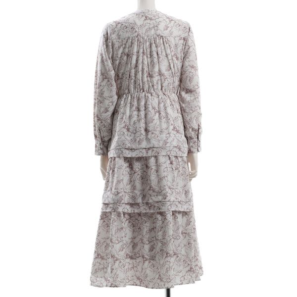 ティアード花柄ワンピース