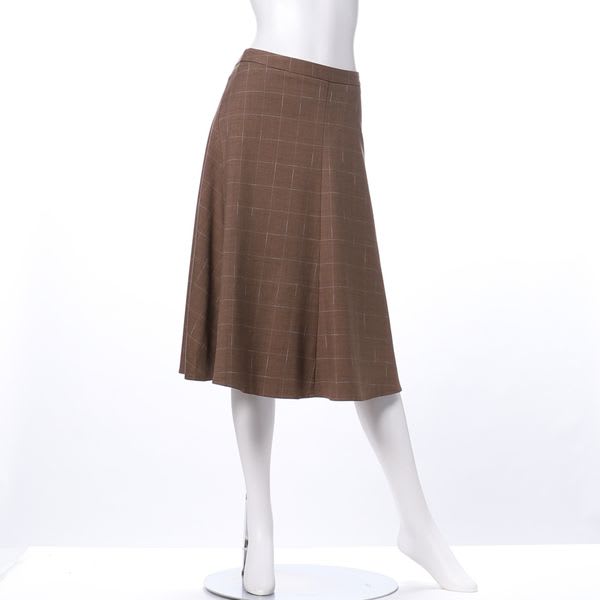 ウィンドウペンチェック柄フレアスカート