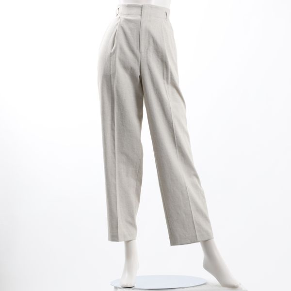 ハイウエストドライタッチストレートパンツ