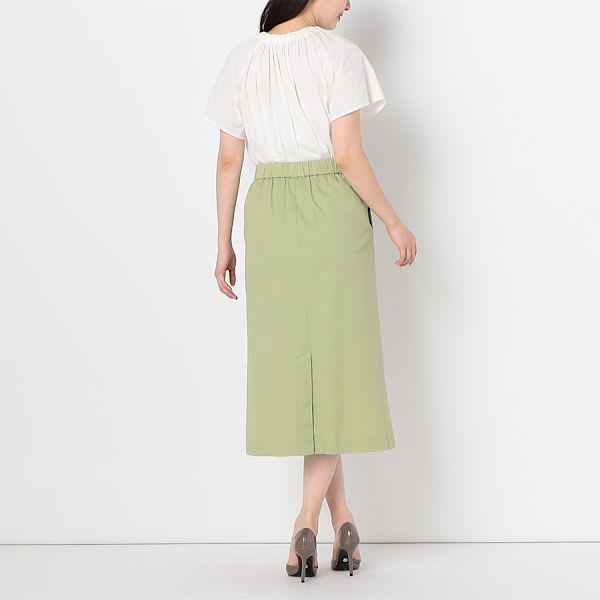 ウエストデザインラップ風タイトスカート