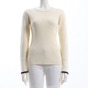 袖切り替えデザインリブニット