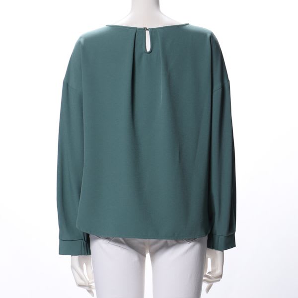 ストレッチジョーゼットドロップショルダーブラウス