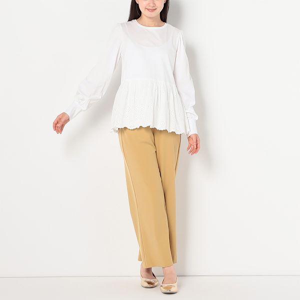 シンプルストレートパンツ