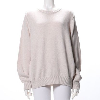 シンプルデザインクルーネックニット