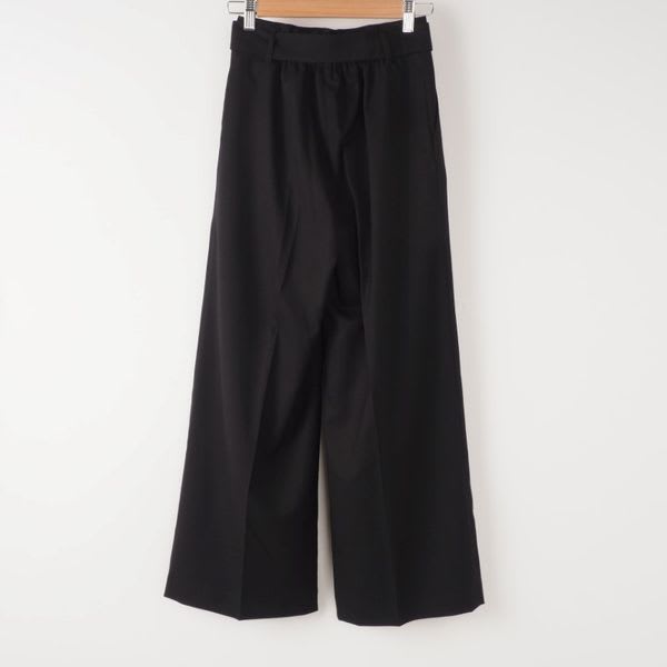 ベルト付きタックワイドパンツ