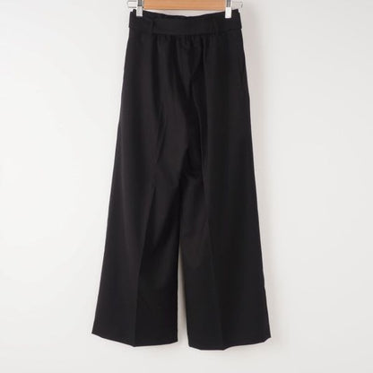 ベルト付きタックワイドパンツ