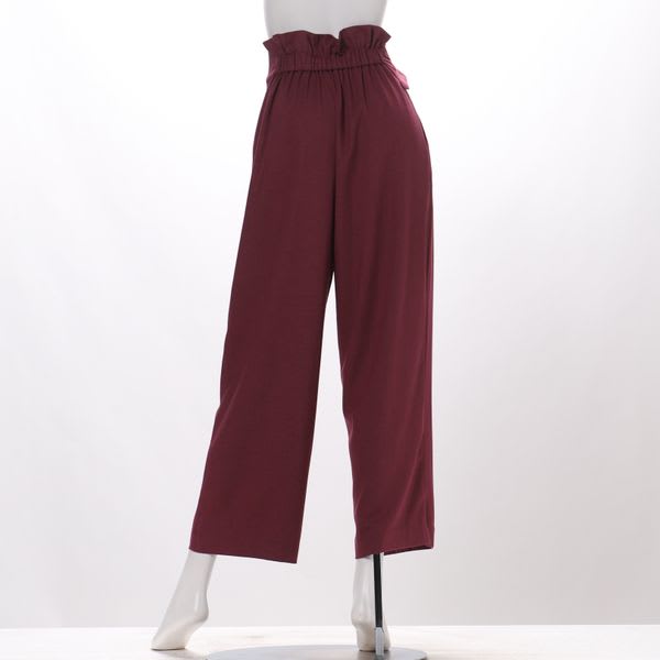 ウエストベルトデザインワイドパンツ