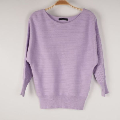 ドルマンスリーブボートネックニット