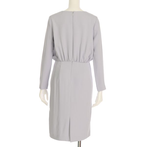 ウエスト切り替えデザインIラインワンピース