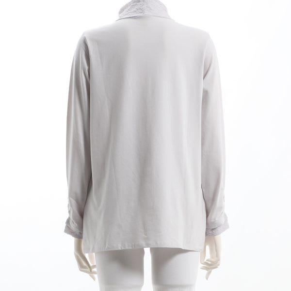 レースハイネックカットソー