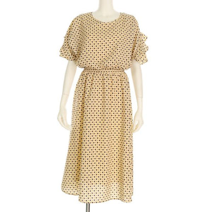 幾何学柄ワンピース