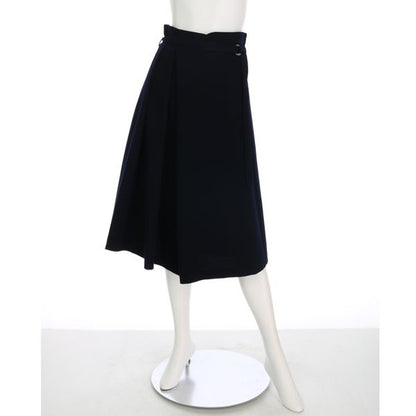 共布ベルト付きアシンメトリータックスカート