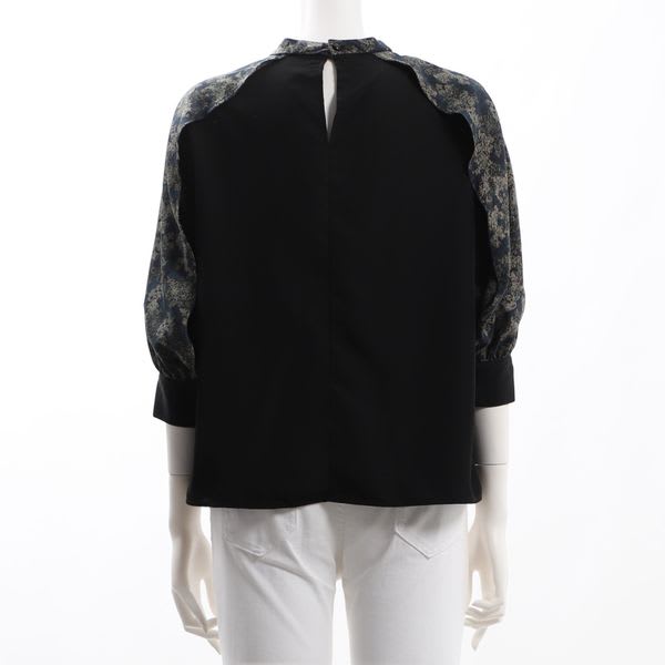 レイヤードスタンドネックブラウス