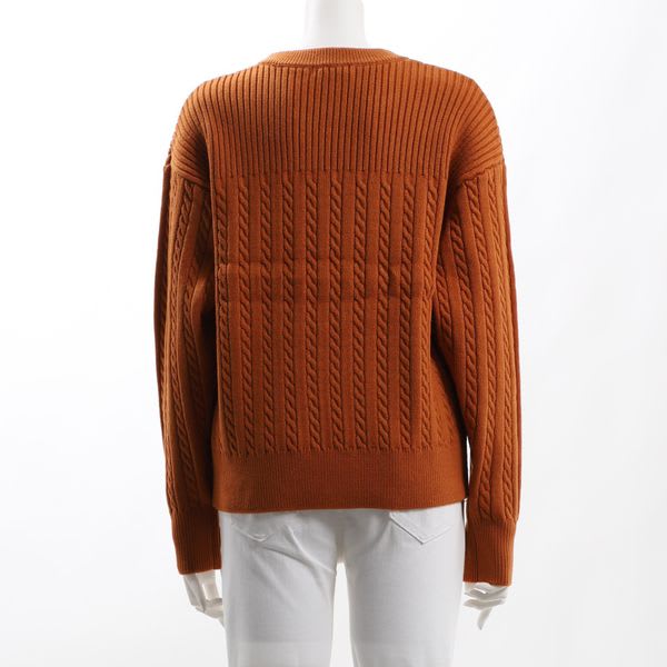 異なる編み地ニット