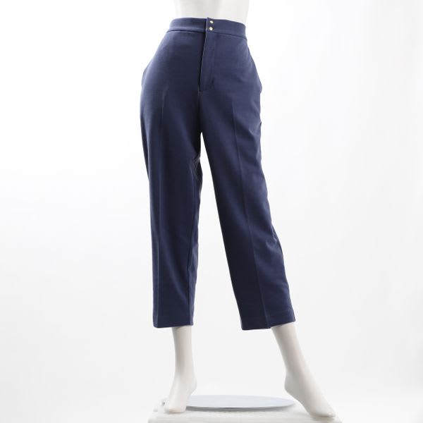 ウエストボタンデザインテーパードパンツ