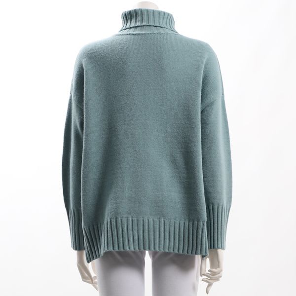 ドロップショルダータートルネックニット