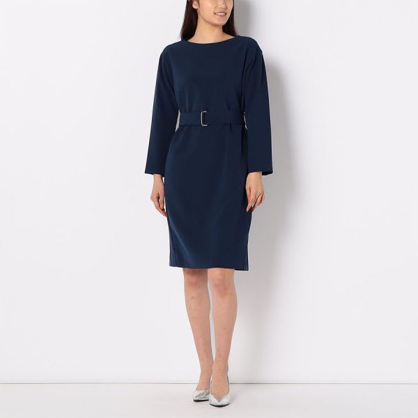 ベルト付きワンピース