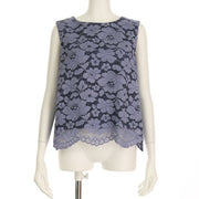 総レースノースリーブブラウス