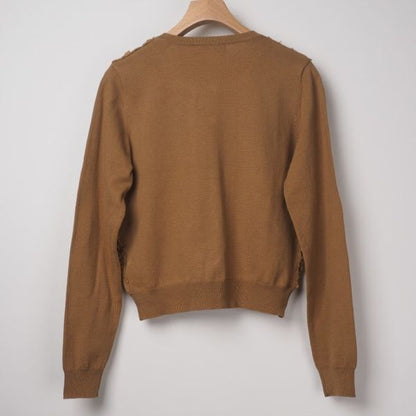 レースビジューニットカーディガン