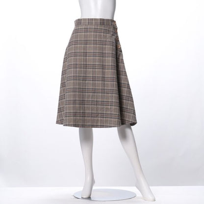 チェック柄フレアスカート