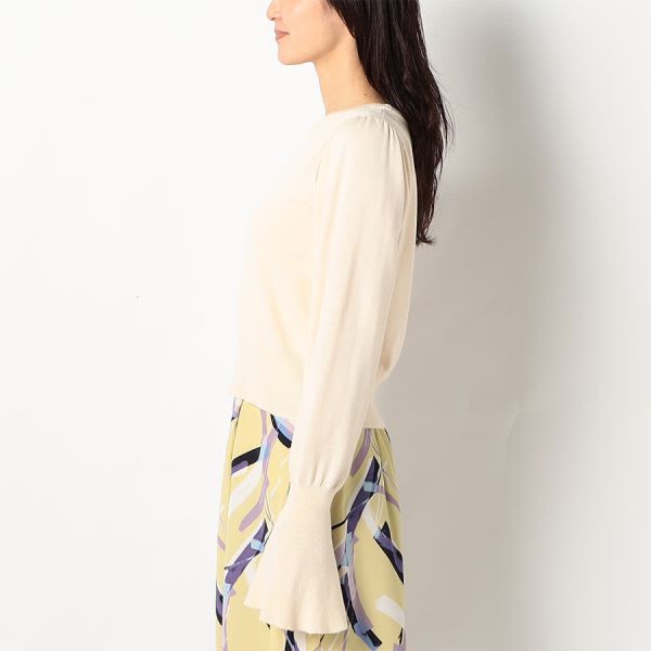 キャンディースリーブクルーネックニット