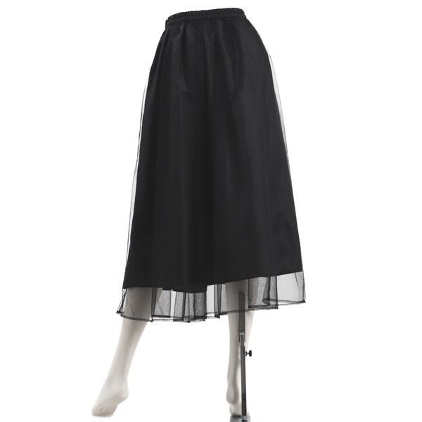 バックウエストゴムチュールスカート