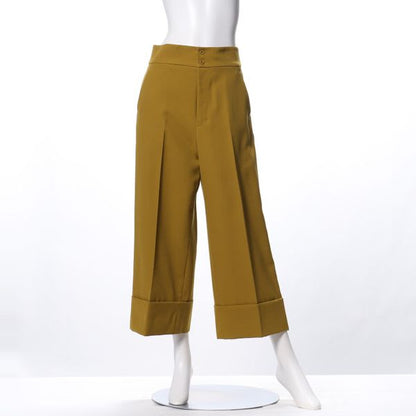 ロールアップデザインワイドパンツ