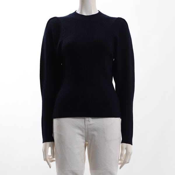 パフスリーブリブニット