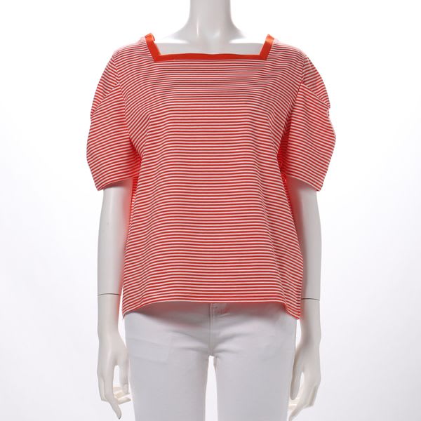 スクエアネックボーダーカットソー