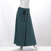 リボンベルトデザインラップ風スカート