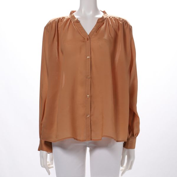 テンセルローン前開きブラウス