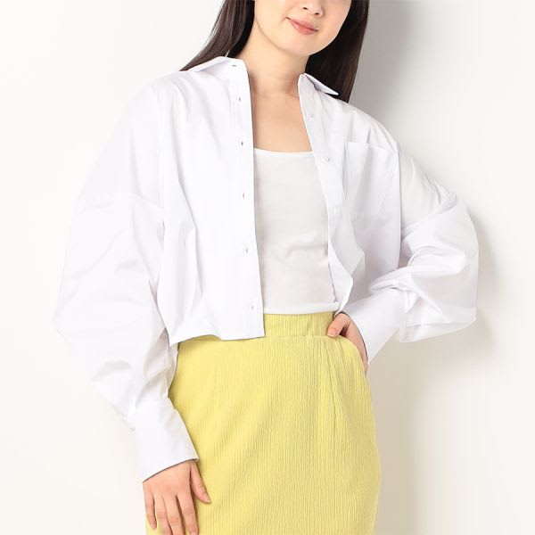 アウトポケットタックデザインシャツ