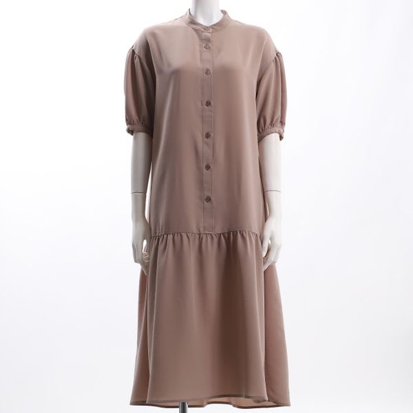 切り替えバンドカラーワンピース