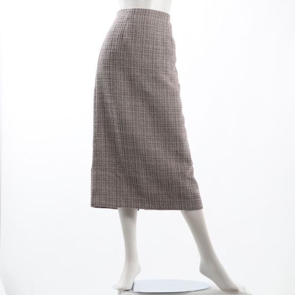 ツイードバックスリットスカート